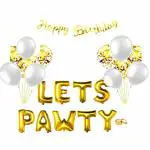 SV Traders Pet Party Decoration Kit,Dog Paw Print Balloons Foil Balloons Combo Of 55 Pcs