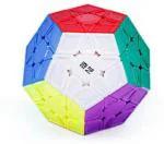 Sanjary Plastic Qyi Megaminx Sculpted Stickerless Pentagon Shaped Rubik Cube - 3 Plus Years