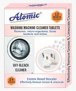 Atomic Washing Machine Cleaner - 24 Tablets for One Year Treatment to descale Tub / Drum of Top load/Front load washing machine