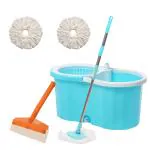 Pranay's Kleanup Premium Spin Mop,Wiper,Bucket,Pocha,Mop Rod,With 2Refill-Home & Kitchen Cleaning