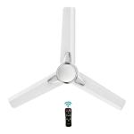 KUHL Prima A91 Stylish BLDC Fan | Low Power 24W | High Air Flow | Aerodynamic Blades | Low Noise | Remote operated(A91, White)