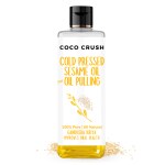 COCO CRUSH Ayurvedic Sesame Oil for Oil Pulling, Cold-pressed | Healthy Teeth, Fresher Breath & Stronger Gums | Oral Care Herbal Mouthwash (100ML)