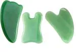 Getmecraft 3 Pieces Gua Sha Scraping Massage Tool, Jade Gua Sha Stone Anti Ageing Guasha Stone Scraping Board Tool for SPA Face and Body Skin Caring