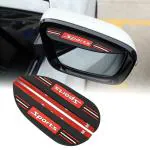 AUTOEON 2pcs Sports Rear View Mirror_Rain Visor Smoke Guard Universal Rubber Rear View Side Mirror Rain Eyebrow for Cars SUV Truck Rear_View Mirror Cover