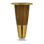 Plantex Stainless Steel and Wood 4 inch Sofa Leg/Bed Furniture Leg Pair for Home Furnitures (DTS 55 PVD Gold) 10 Pcs