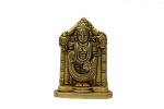 KALARAMBH Brass Tirupati Balaji Statue for Table Decor Collectible Handicraft Art, Yellow, 2 x 0.8 x 3 Inch (L x W x H)