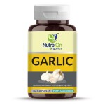 Nutra On 100% Organic Garlic Capsules with S-allylcysteine (SAC) I Rich in antioxidants and Supports Heart Health - 500 mg (60 Vegan Capsules) For Men & Women