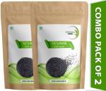 Naturewell Whole Fresh and Natural Black Sesame Seeds| Kaale Til| Tal| Indian Spice - 2 Packs of 1 kilogram each