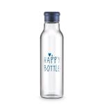 Freelance Happy Glass Water Bottle Borosilicate Glass Water Bottle, 900ml - Blue