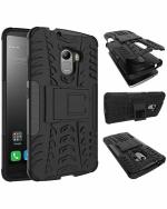 A ACCESSORIES KART Lenovo K5 Note Black Polycarbonate Dazzle Back Cover with Kick Stand (Pack of 90)