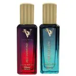 Vintage Beauty Red Diamond & One Million Perfume pack Of 2|Men & Women|