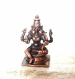 SEARCHERS PARADISE Copper Idols of god Raja Rajeshwari 50Grams, 1.6 inches, Patina Antique Finish, Pack of 1 Piece
