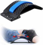 XIANCO Back Pain Relief Product Back Stretcher, Spinal Curve Back Relaxation Device, Multi-Level Lumbar Region Back Support for Lower & Upper Muscle Pain Relief, for Bed Chair & Car
