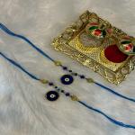 Mahi Combo of 2 Evil Eye Rakhi's with Meenakari Work and Shiny Crystals for Bhaiya, Brother, Bhai, Bro (RCO1105696G)