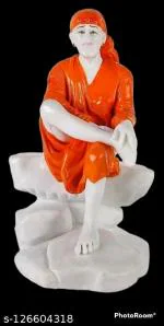 SEVA SHOPE Sai Baba Murti Saii Statue Roll over image to zoom in Marble Dust Sai Baba Murti Saii Statue for Pooja Room Gift Idol