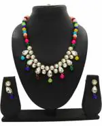 Jn Handicraft Alloy Copper-Plated Black Jewel Set For Women