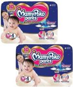 MamyPoko Pants Extra Absorb Baby Diapers, M ( 4+4 Pieces ) Medium Size - M (8 Pieces)