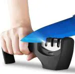 SCENTY Knife Sharpener Manual 3 Stage Knife Sharpener Tool Advanced Knife Sharpener for Kitchen Knife Sharpener Rod Knife Sharpner Knives Sharpening Tool for Steel Knives