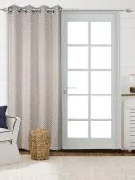 Saral Home Cotton Grey Blackout 1 Piece Long Door Curtains (4X9 Feet)