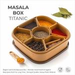 PANCHANAN Titan Plastic Masala Box (Dabba) - 7 Sections, 700 Ml, 1 Piece