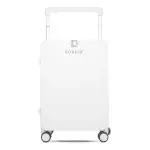 Goblin Steller Cabin Size Overnighter Luggage Trolley Bag for Travel 48.32 Liter TSA Lock, Coffee Mug Stand, Hanger and Silent Wheels, PP Material, Scratch Resistant - White