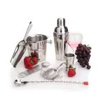 Urban Snackers Silver Stainless Steel Bar Set Pack of 7