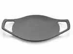 NIRLON Pre-Seasoned Cast Iron Concave Tawa/Roti Tawawith Double Handle | 24cm| Gas & Induction Friendly | Naturally Nonstick, 100% Pure & Toxin-Free, No Chemical Coating