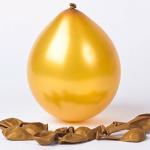 Hippity Hop Rubber Golden Metallic Shiny Finish Balloons For Birthday (Pack Of 25 Pcs)