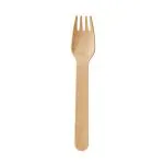 Aumni Crafts Eco Friendly Wooden 16 CM Fork (Pack of 100) Disposable Biodegradable