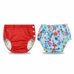 Chinmay Kids Combo of Baby Swim Diaper Waterproof Reusable Leakproof Adjustable Infant Pool Pant Boys Girls Swimsuit, Age Group - (4 months - 3 Years) | Red Floral Print