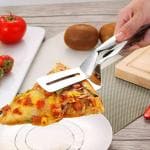 KitchenFest Frying Turner Pizza BBQ Tool Stainless Steel Kitchen Food Serving Pizza Tong- 10 Inch.
