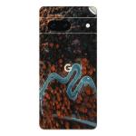 GADGETSWRAP Printed Vinyl Skin Sticker for Google Pixel 7 - top view of asphalt road