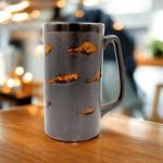 POTZO Tiger Ceramic Beer Mug (550 ml, Pack of 2)