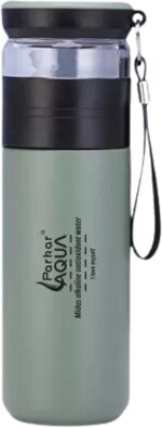 Parkar Aqua Midas Alkaline Antioxidant Water Bottle 500 ml Bottle  (Pack of 1, Green, Steel) S2