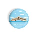 Dhcrafts Blue Metal Riato Bridge Printed Fridge Magnet, 5.8 Cm