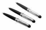 Ledos Black and Silver Metal Super Mini Star Ballpoint Pens Pocket Size Pens (Pack of 3)