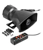 Guance Black 4 In 1 Police, Fire, Buzzer, Talking Mic Siren Alarm Universal for All Cars