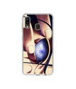 Casotec Anime Naruto Eye Design Printed Silicon Soft TPU Back Case Cover for Samsung Galaxy A20