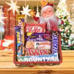 Food Library The Magic of Nature Christmas Chocolate Gift Hamper Basket With Santa Claus