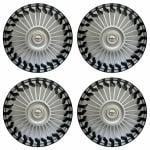 PRIGAN 16 Inch Silver Black Wheel Cover for All 16 Inch Cars (Avialable in 14, 15, 16 Inch) (Set of 4 Pcs) (Press Fitting) Model- Hunter-DC-16