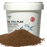 Tunai HI-PRO PLAN 55-Percentage Protein Optimum Choice Fish Food For Medium-sized fishes like Goldfish, Catfish, Firemouth, Rasbora, Parrotfish (2mm Pellet Size, 450g, Pack of 1)