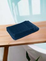 REGENCY EXPORTS PVT.LTD Prezzo Towel 100% Cotton 450 GSM Set of 3 Navy Blue