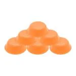 Jaycee Microwave Safe And BPA Free Light Orange Round Virgin Plastic Multipurpose Bowl - 300 Ml (Pack Of 6)