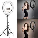 JAIBALLY 10 Inch LED Ring Light with 3 Level Brightness Dimmable Lighting for Vlogging , You Tube Video , Photo Shoot Live Streaming & Makeup Compatible with All Smart Phones & Cameras