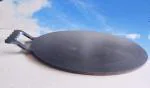 NAAYAGI - Traditional Iron TAWA , Iron DOSA TAWA, Iron ROTI TAWA- Full Flat Design with Raised HIGH Handle - XL - 13 INCH About( Black Color )