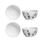 Caffeine White Stoneware Katori Bowl (Set Of 4)