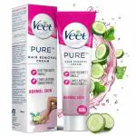 body binge Veet Pure Hair Removal Cream for Women With No Ammonia Smell, Normal Skin - 100g | 2x Longer Lasting Smoothness than Razors