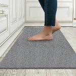 Motella Crafts Grey, Black Polyvinyl Chloride Solid Rectangular Cushion Noodle Mat For Home Entrance, 4X18 Feet