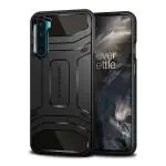 KAPAVER Oneplus Nord Black Plastic, Thermoplastic Polyurethane Shock Absorbent Back Cover 18.0 x 8.3 x 1.2 cm