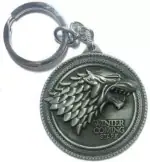Giftingazebo Game of Thrones (GOT) Winter is Coming Silver Metal Keychain Key Chain